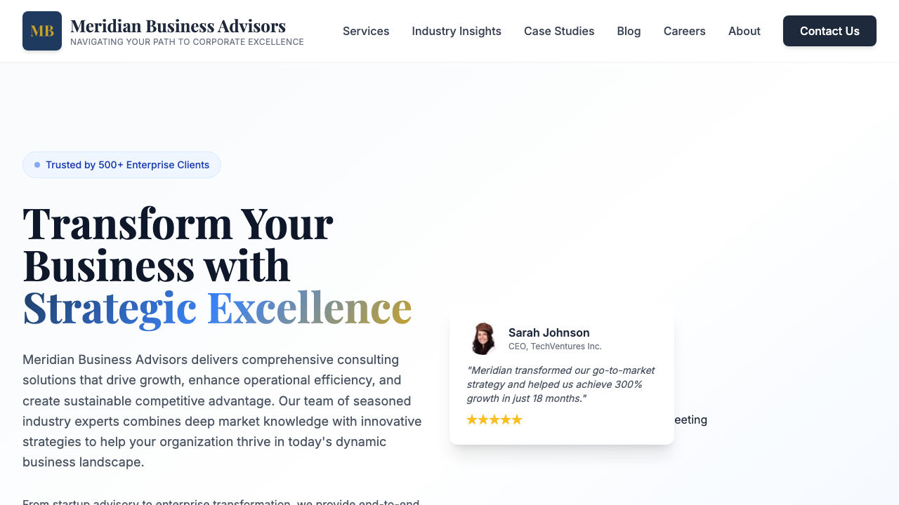 View Business page