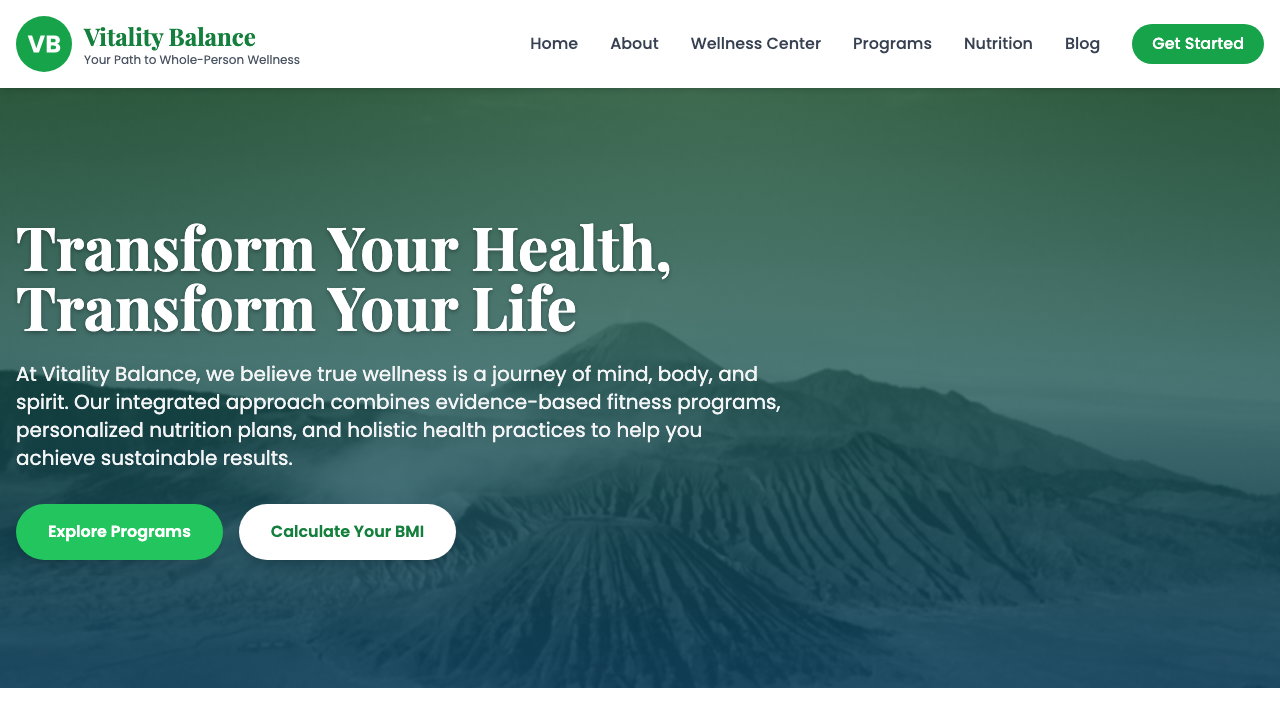 View Health and Fitness page