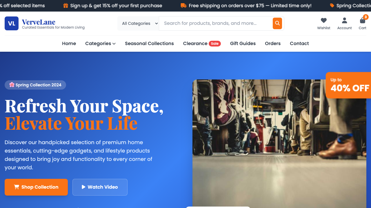 View Shopping page
