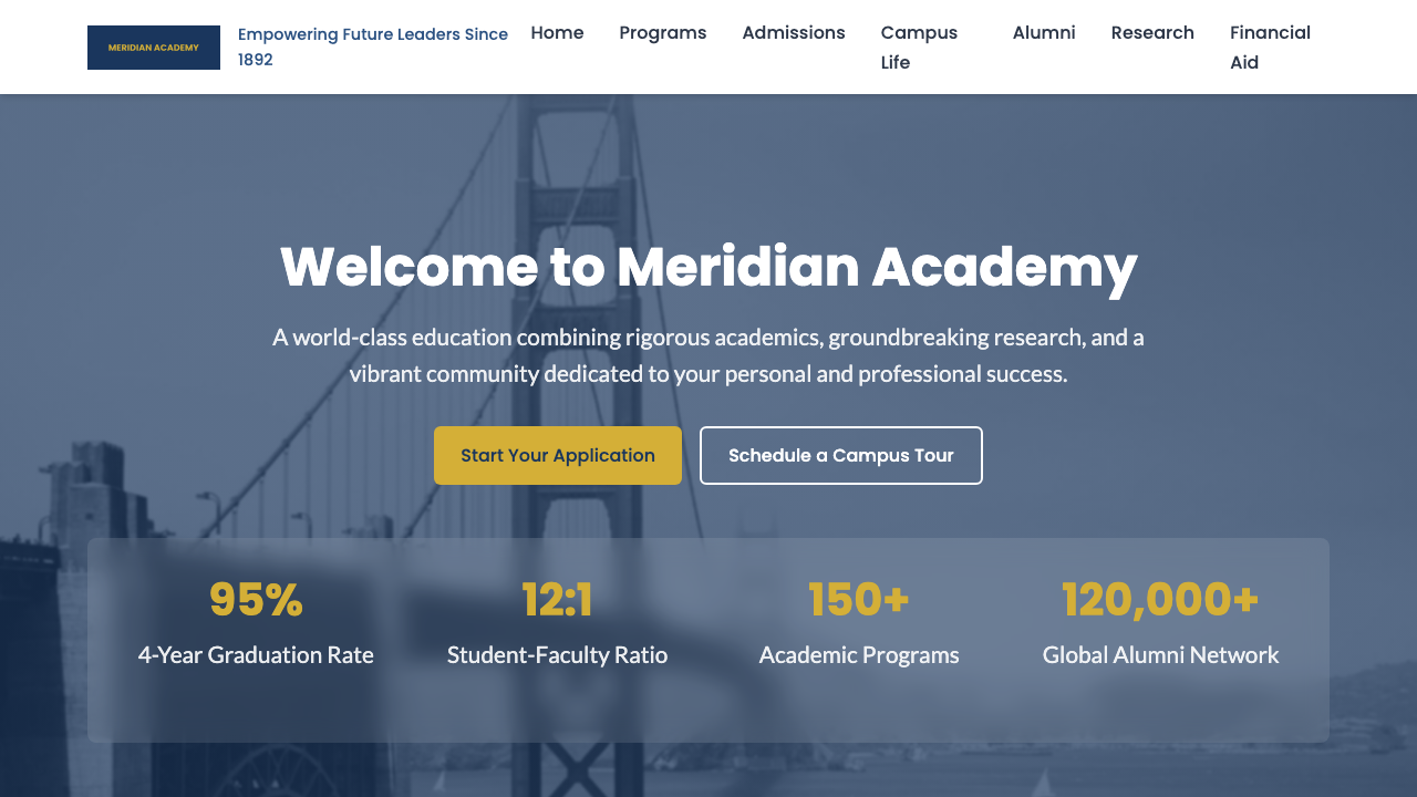 View Education page