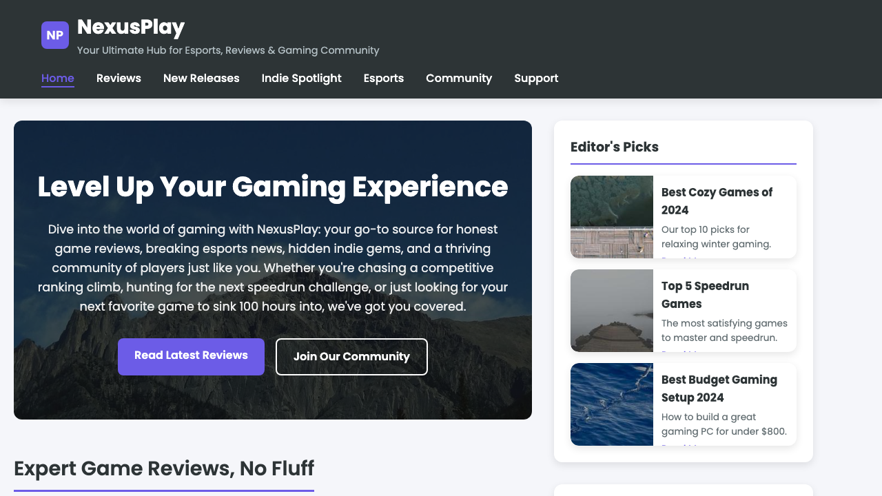 View Gaming page