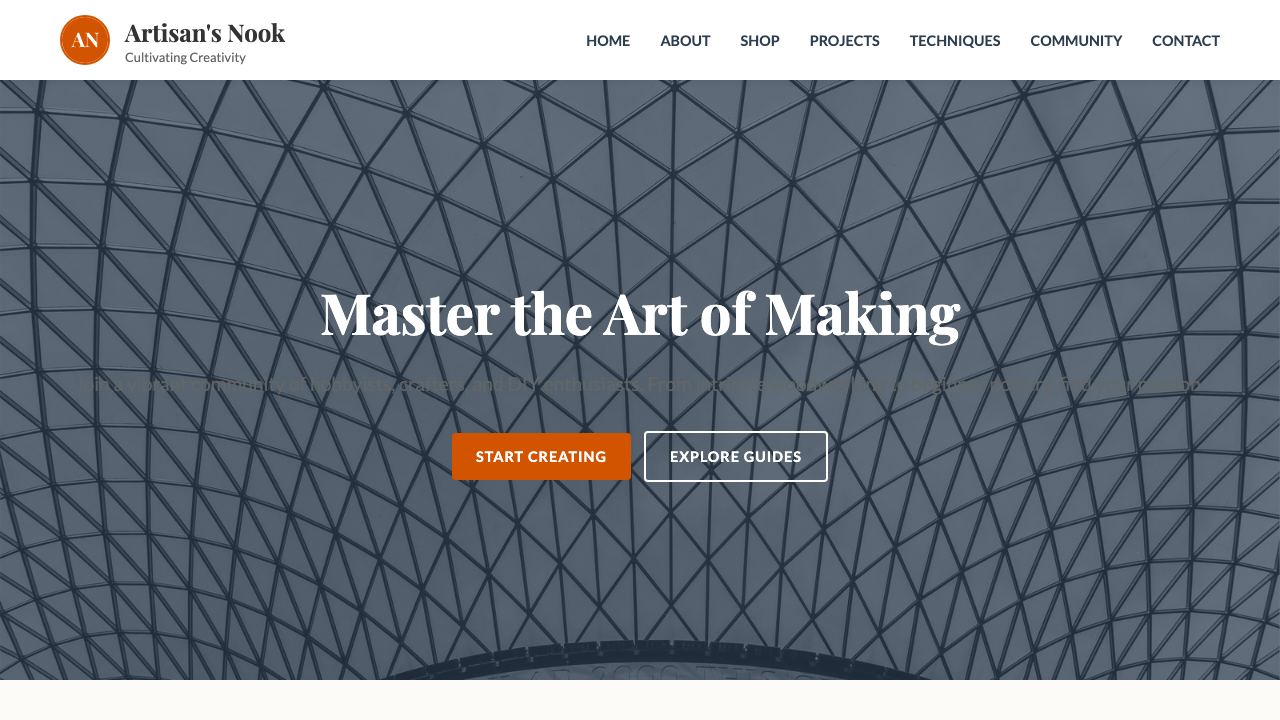 View Hobbies and Interests page