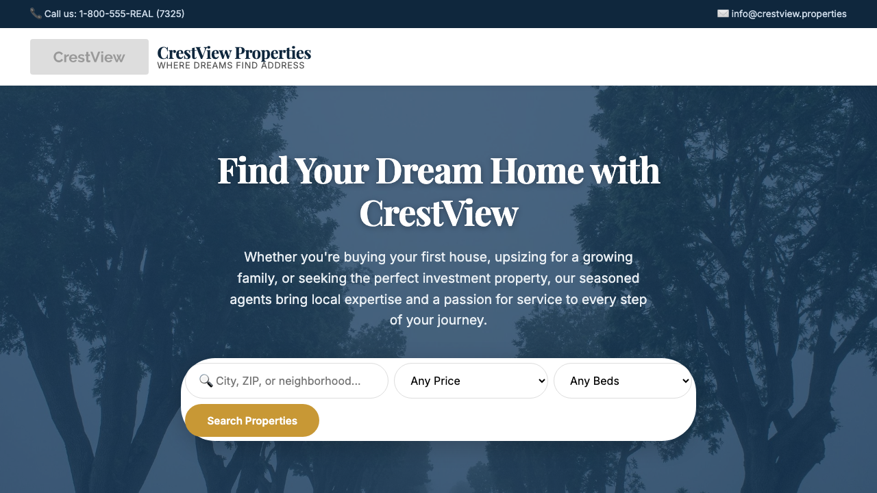 View Real Estate page