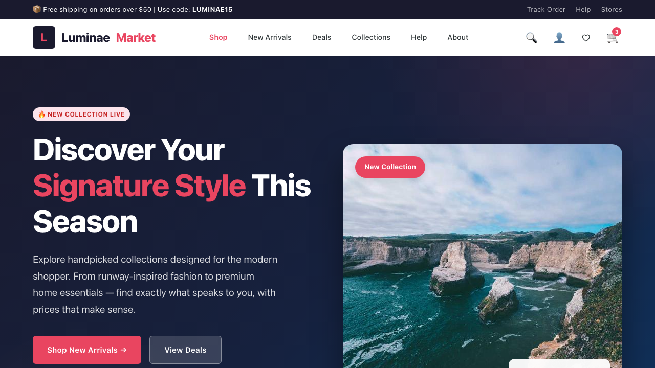 View Shopping page