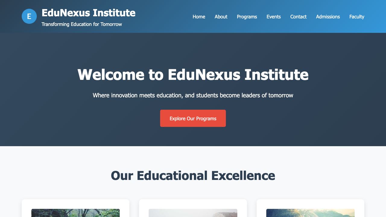 View Education page
