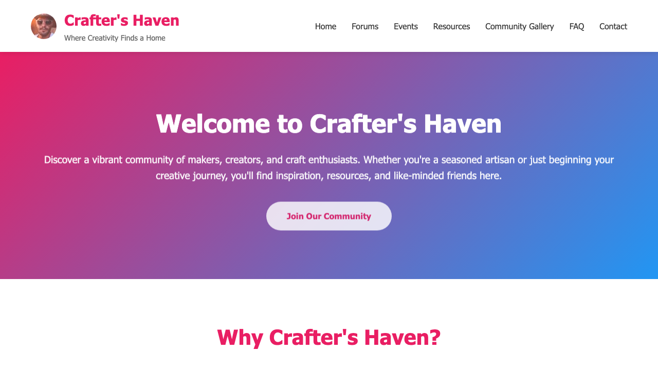 View Hobbies and Interests page