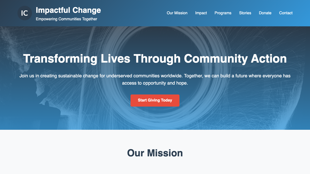 View Non Profit Charity page