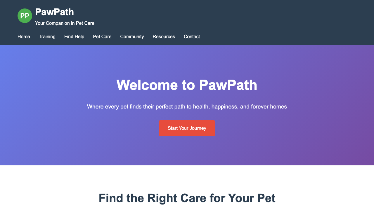 View Pets page