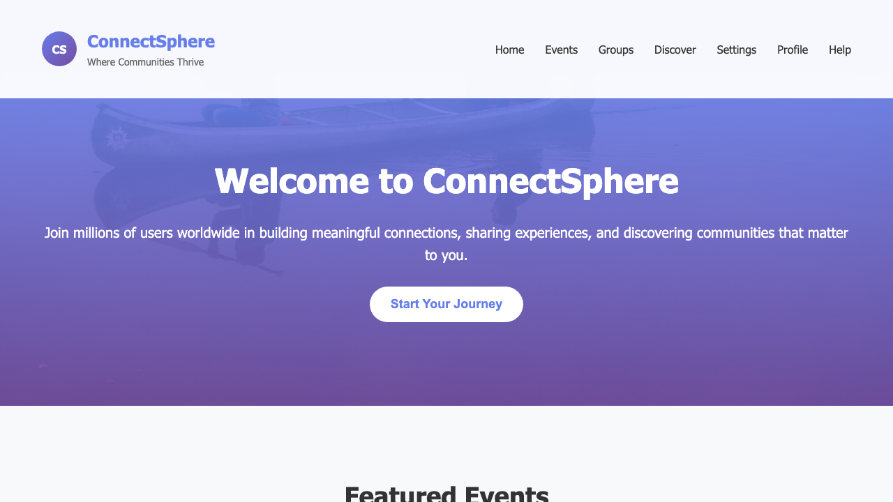 View Social Media page