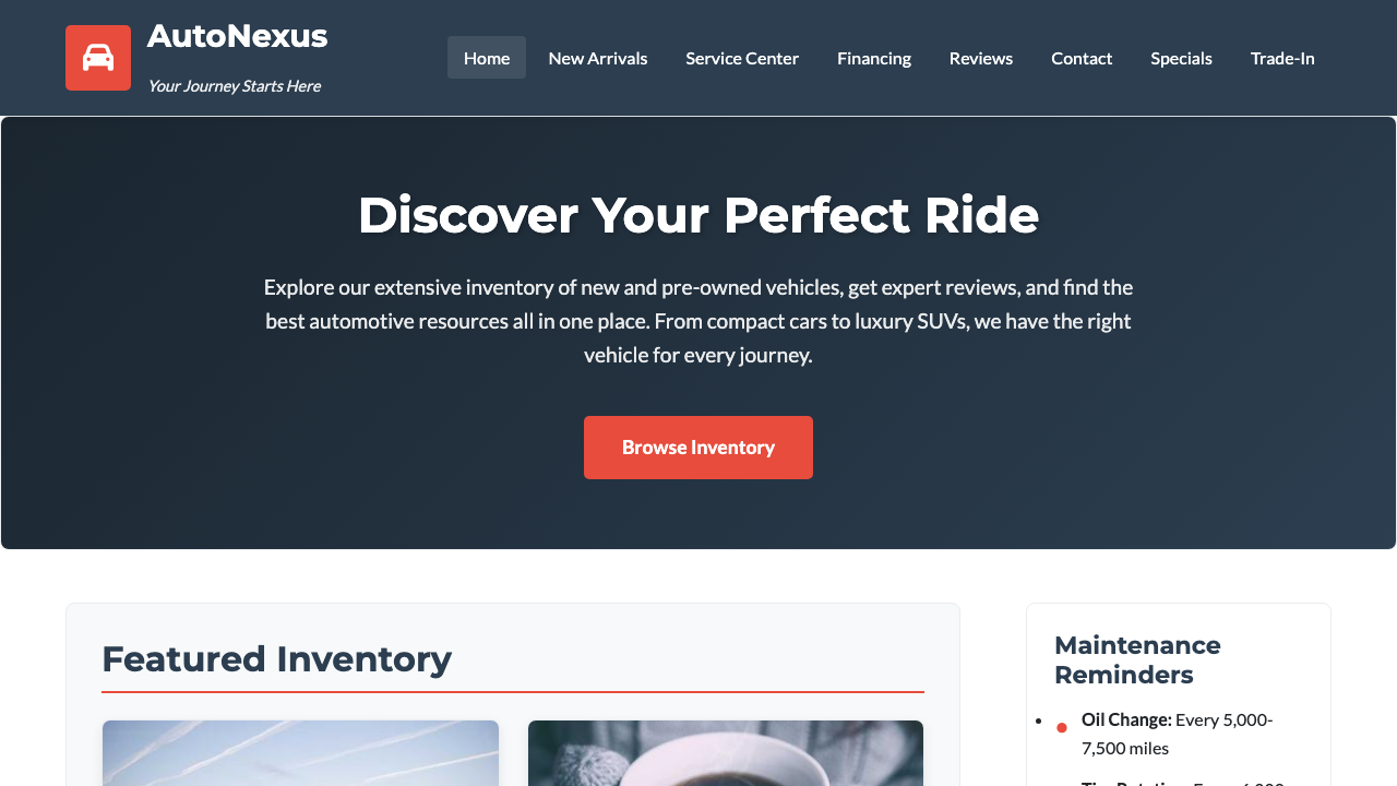 View Automotive page