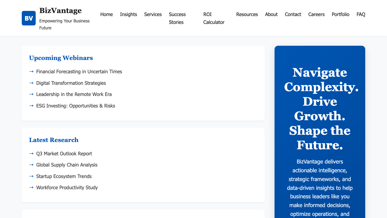 View Business page