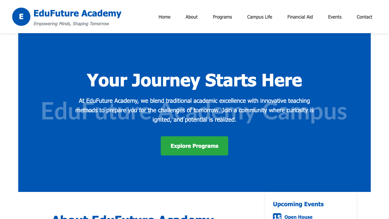View Education page