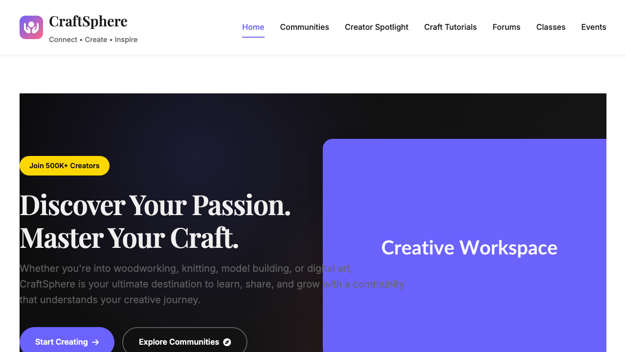 View Hobbies and Interests page