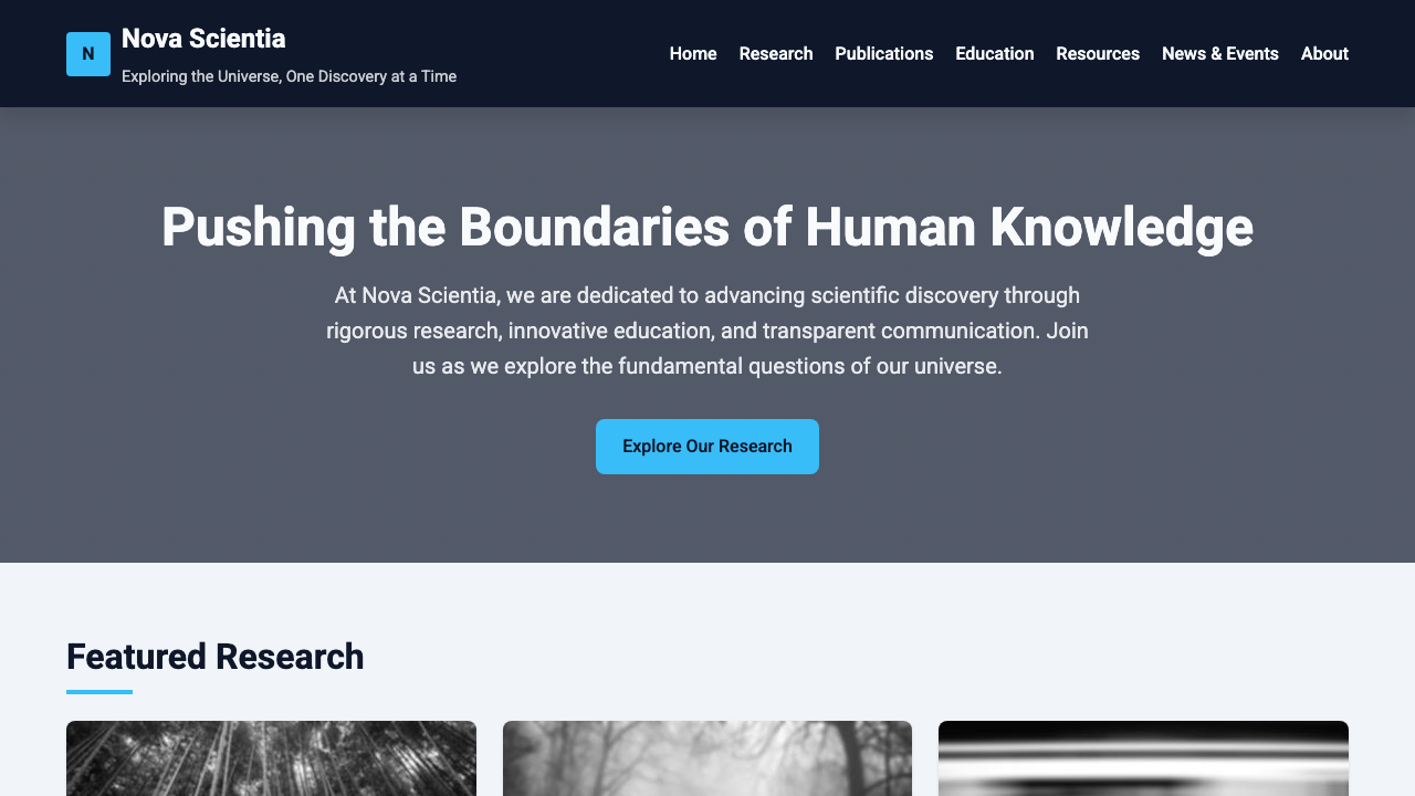 View Science page