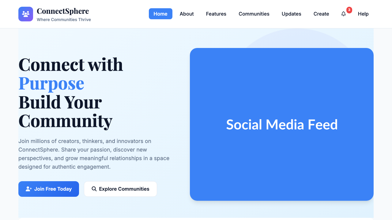 View Social Media page