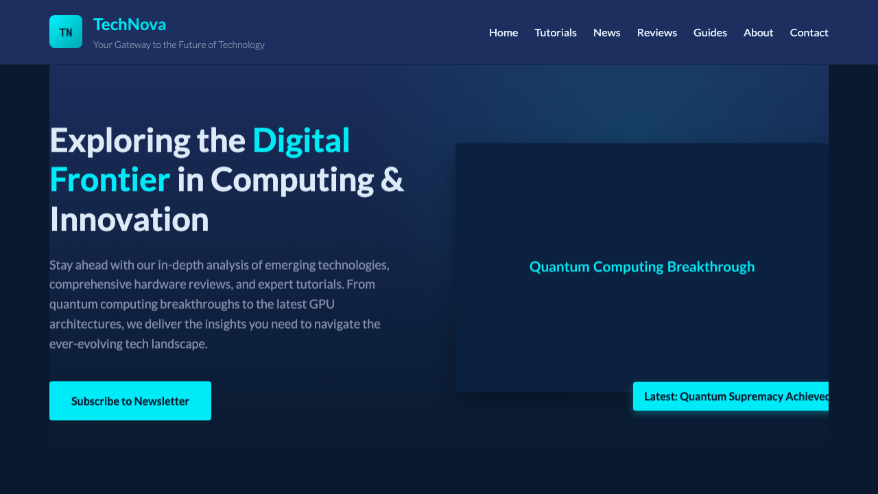 View Technology and Computing page