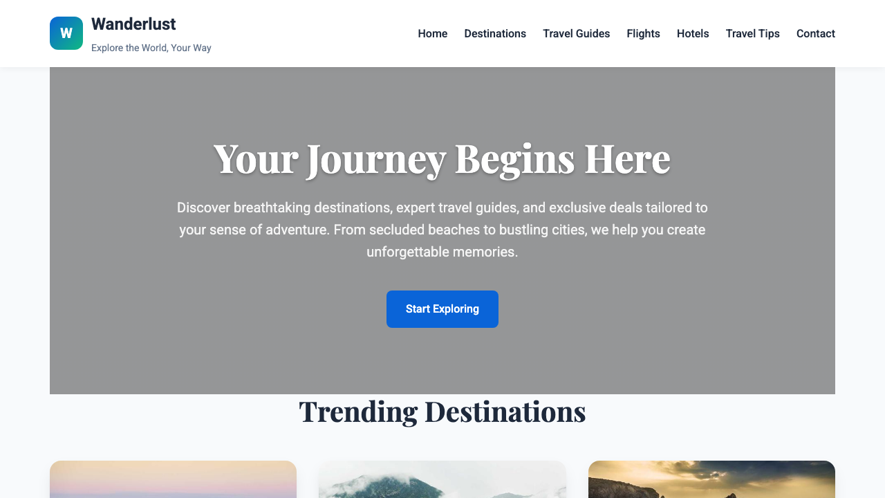 View Travel page